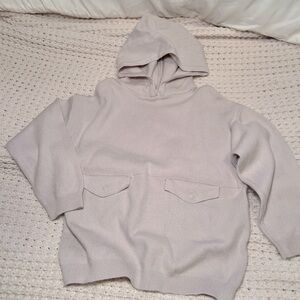 Cozy Zara Beige Hooded Sweater